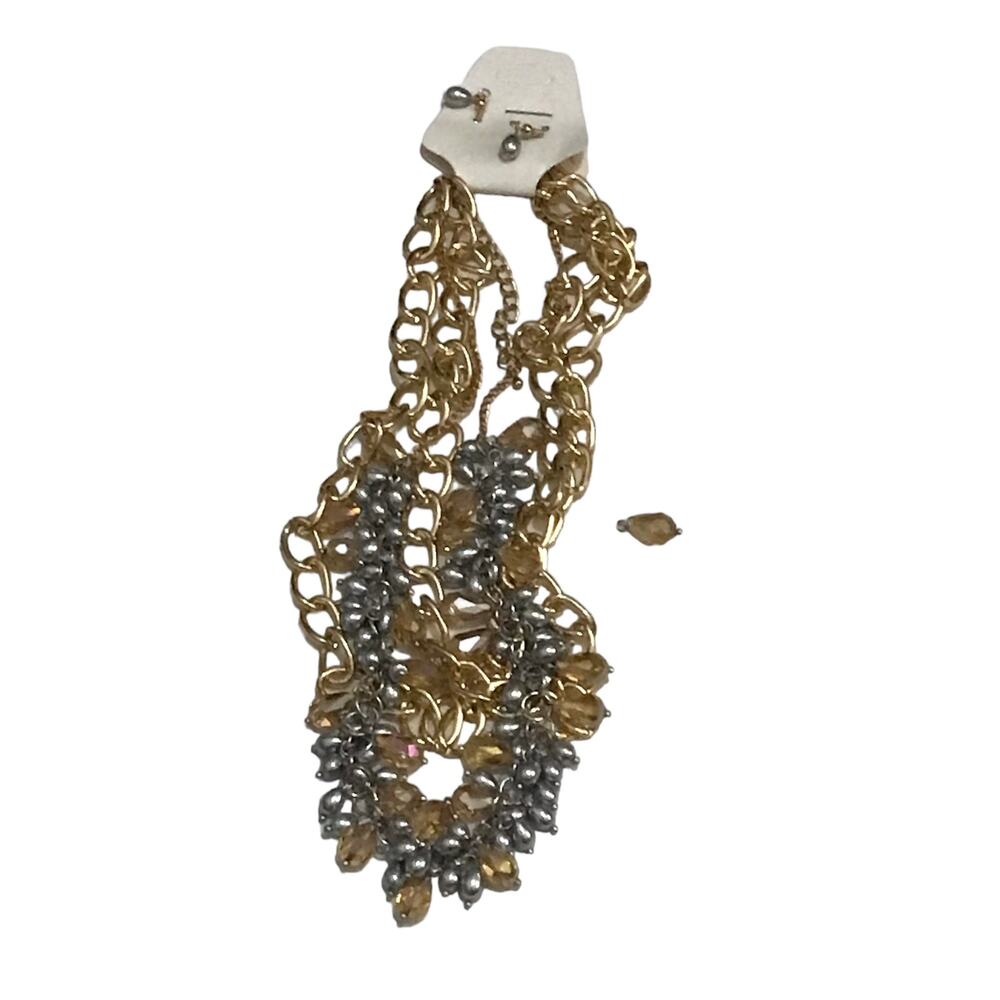Broken Costume Necklace and Earrings Set